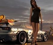 pic for Hot Girl Standing Next To Sport Car 